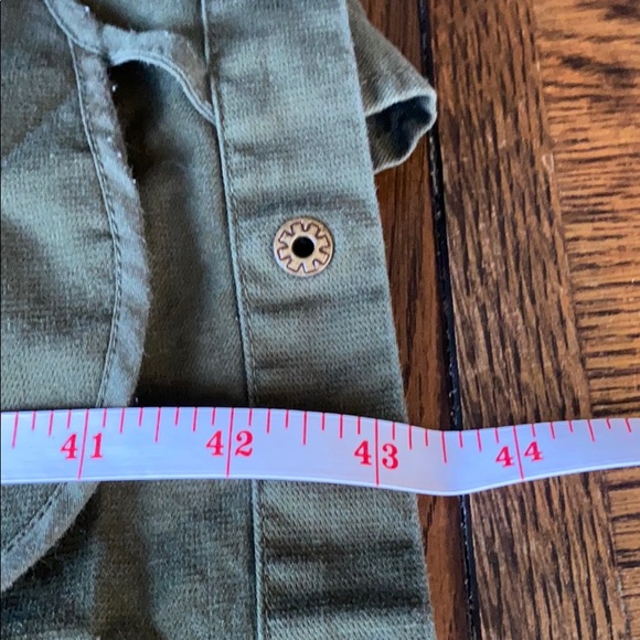 Dark Army Green Denim Jacket - Picture 6 of 6